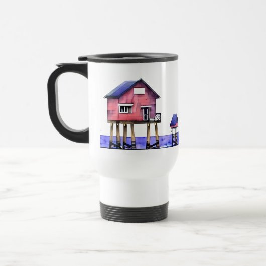 ビーチはマイハッピープレイス トラベルマグ (左)