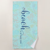 ビーチはマイハッピープレイス ビーチタオル (正面)