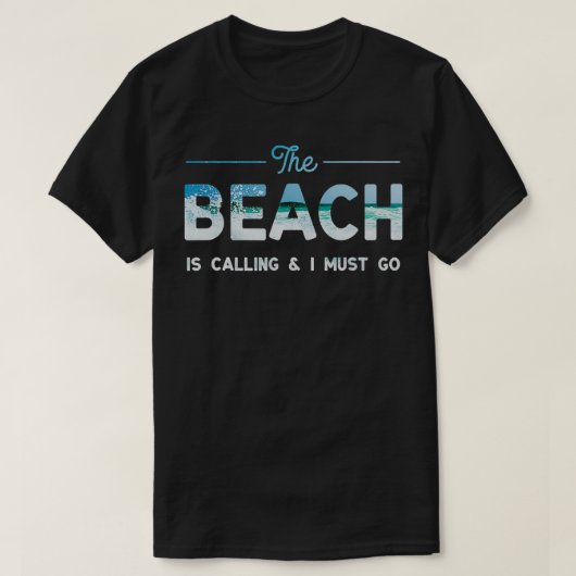 ビーチは塩の生命を呼んでいる Tシャツ (デザイン正面)