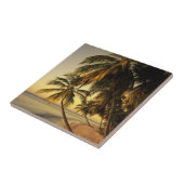 ビーチは夕暮れに、トリニダード タイル (側面)