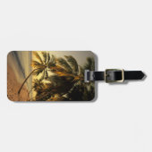 ビーチは夕暮れに、トリニダード ラゲッジタグ (正面横)