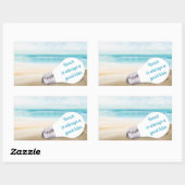 ビーチは常に良いアイディア、夏 長方形シール (シート)