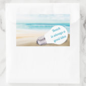 ビーチは常に良いアイディア、夏 長方形シール (バッグ)