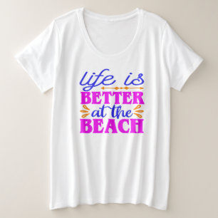 ビーチは最高 プラスサイズTシャツ