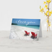 ビーチは永久に愛します カード (黄色い花)