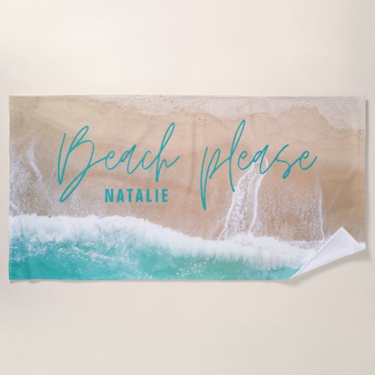 ビーチは海と砂の休日をお願いします ビーチタオル (正面)