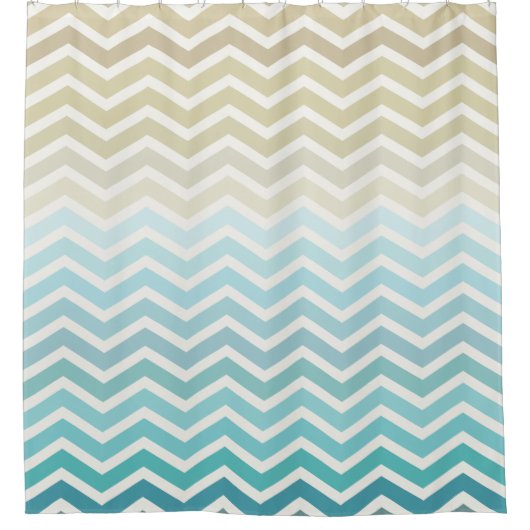 ビーチは海及び砂のシャワー・カーテン振ります シャワーカーテン (正面)