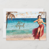 ビーチは私たちが招待した結び目を結んだ 招待状 (正面)