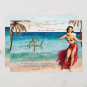 ビーチは私たちが招待した結び目を結んだ 招待状 (正面/裏面)