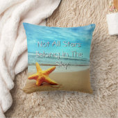ビーチは私の幸せな場所のヒトデの枕です クッション (ブランケット)