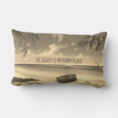 ビーチは私の幸せな場所 ランバークッション (裏面)