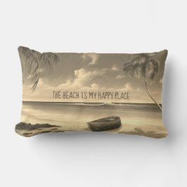 ビーチは私の幸せな場所 ランバークッション
