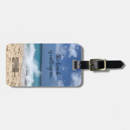 ビーチは私をトロピカルパラダイスと呼んでいる ラゲッジタグ