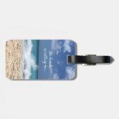 ビーチは私をトロピカルパラダイスと呼んでいる ラゲッジタグ (裏面横)