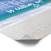 ビーチは私をトロピカルパラダイスカリブのと呼んでいる ポスター (角)