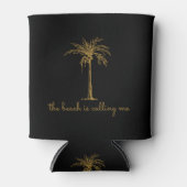 ビーチは私ゴールデンココナッツパームツリーと呼んでいる 缶クーラー (正面)