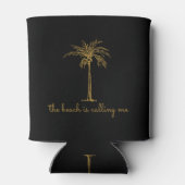 ビーチは私ゴールデンココナッツパームツリーと呼んでいる 缶クーラー (裏面)