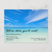 ビーチは隣人に会うか、友達にハガキを伝える ポストカード (正面)