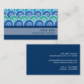 ビーチは青い名刺を振ります 名刺 (正面/裏面)