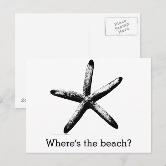 ビーチは？ ポストカード (正面/裏面)