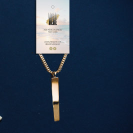 ビーチぶら下がったの表示価格ラベル(QRおよびロゴ) 名刺