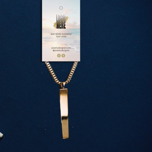 ビーチぶら下がったの表示価格ラベル（QRおよびロゴ） 名刺