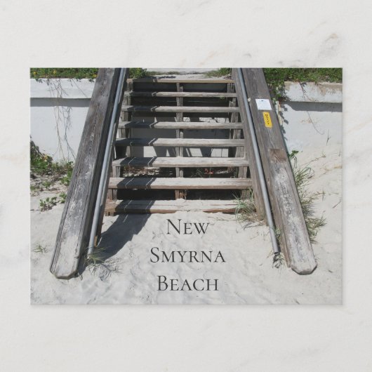 ビーチへのステップ，ニュースミルナビーチ，フロリダ ポストカード (正面)