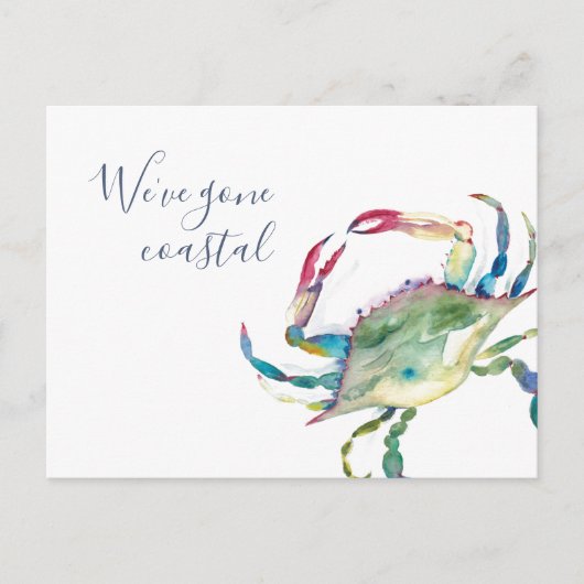 ビーチへの新しいホームの移動発表 ポストカード (正面)