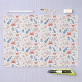 ビーチへの旅 – 水彩沿岸パターン 薄葉紙 (クラフト)