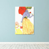 ビーチへ行く， 'L'Estampe Moderne', publ キャンバスプリント (インサイチュ (ウッドフロア))