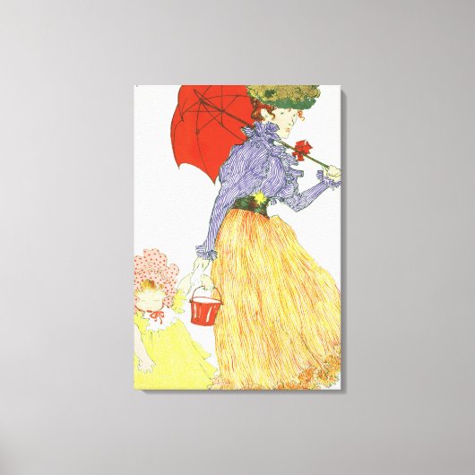 ビーチへ行く， 'L'Estampe Moderne', publ キャンバスプリント (正面)