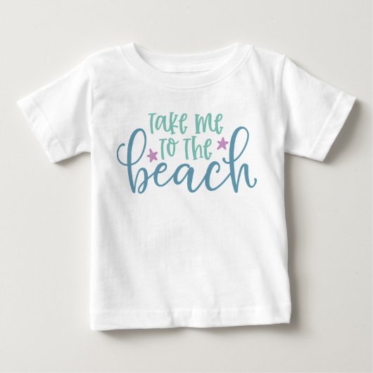 ビーチへ連れてって ベビーTシャツ (正面)