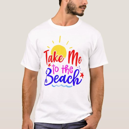 ビーチへ連れてって Tシャツ (正面)