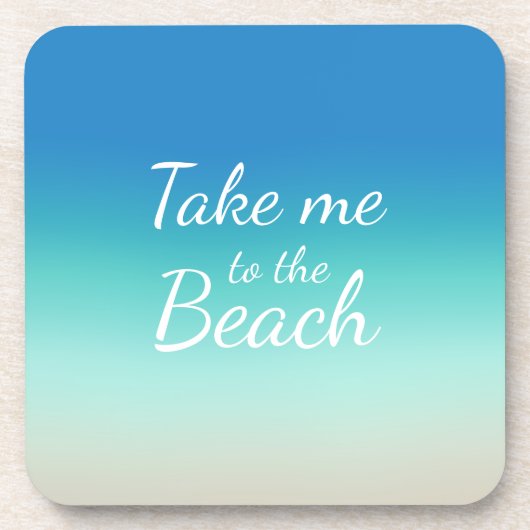 ビーチへ連れて行モダンけグラデーション コースター (正面)