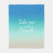 ビーチへ連れて行モダンけグラデーション フリースブランケット (正面)