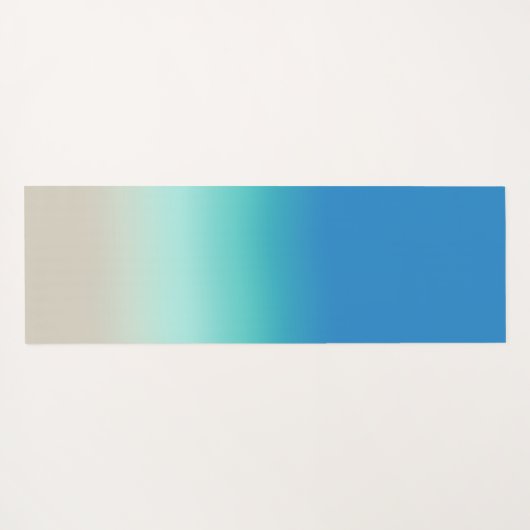 ビーチへ連れて行モダンけグラデーション ヨガマット (裏面(横))