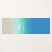 ビーチへ連れて行モダンけグラデーション ヨガマット (正面(横))