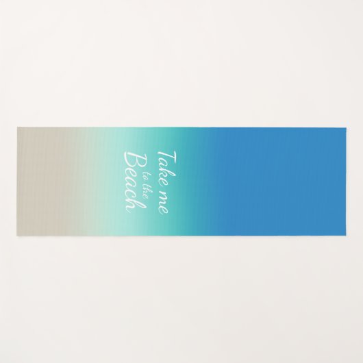 ビーチへ連れて行モダンけグラデーション ヨガマット (正面(横))