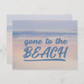 ビーチへ!新しい住所はがき 案内ポストカード (正面/裏面)