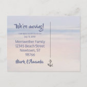 ビーチへ!新しい住所はがき 案内ポストカード (裏面)