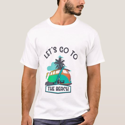 ビーチへ Tシャツ (正面)