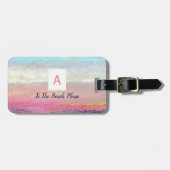 ビーチへPlease Sunset荷物モノグラムのタグ ラゲッジタグ (正面横)