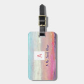 ビーチへPlease Sunset荷物モノグラムのタグ ラゲッジタグ (正面縦)