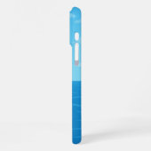 ビーチよくはしゃぐボール付き漫画イルカ iPhoneケース (左側面)