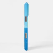 ビーチよくはしゃぐボール付き漫画イルカ iPhoneケース (右側面)