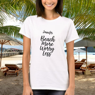 ビーチより心配のない引用文名 Tシャツ