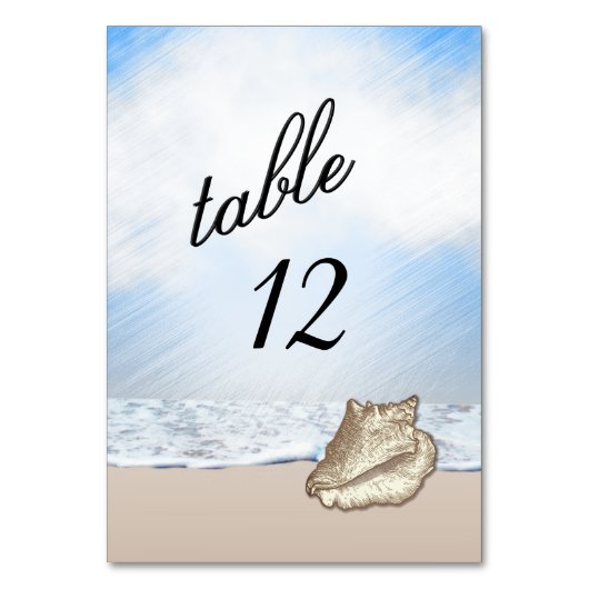 ビーチをイメージしたテーブルナンバー テーブルナンバー (正面)