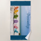 ビーチをカスタマイズカラフルビーチ椅子 ビーチタオル (正面)