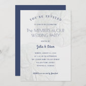 ビーチをテーマにしたウェディングパーティーお祝い招待状 招待状 (正面/裏面)