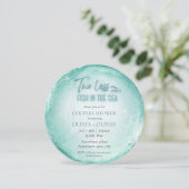ビーチをテーマにしたカップルシャワー 招待状 (スタンド正面)